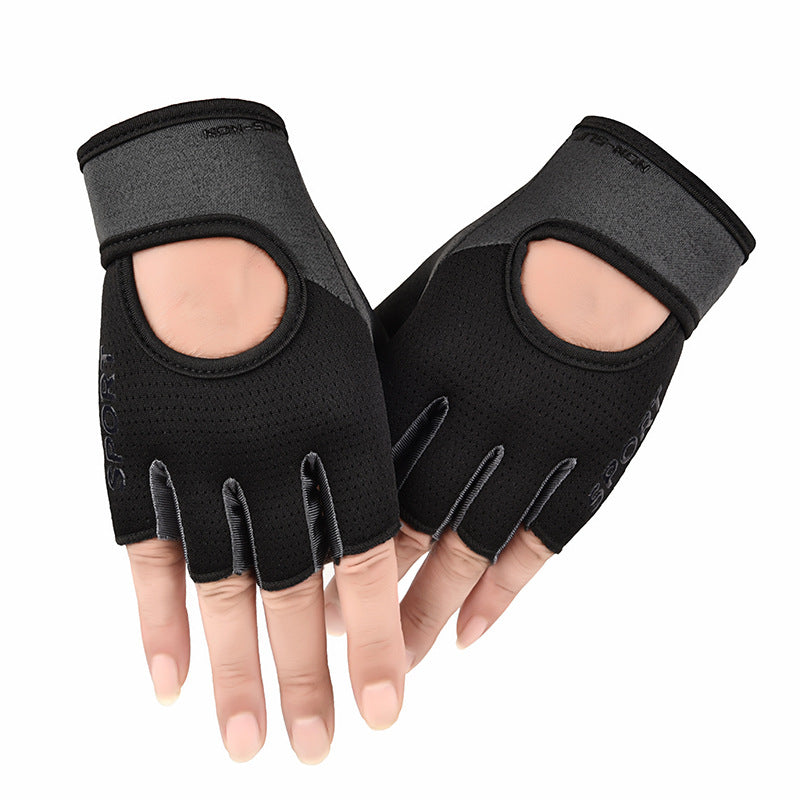 Fitness gloves wholesale men's and women's sports half finger non-slip breathable dumbbell training yoga equipment weightlifting gloves J5