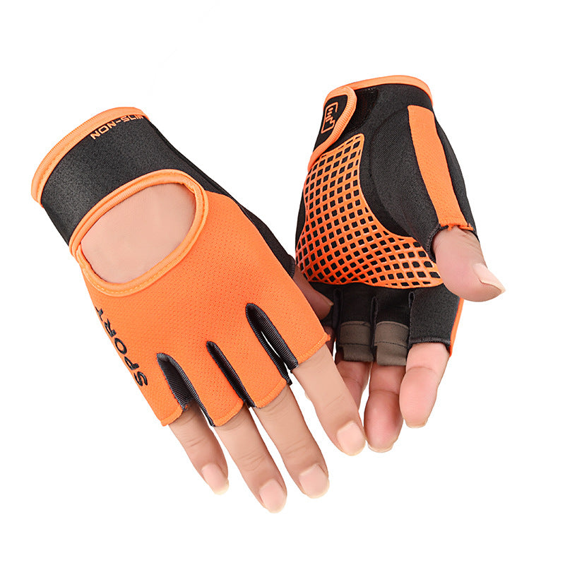 Fitness gloves wholesale men's and women's sports half finger non-slip breathable dumbbell training yoga equipment weightlifting gloves J5