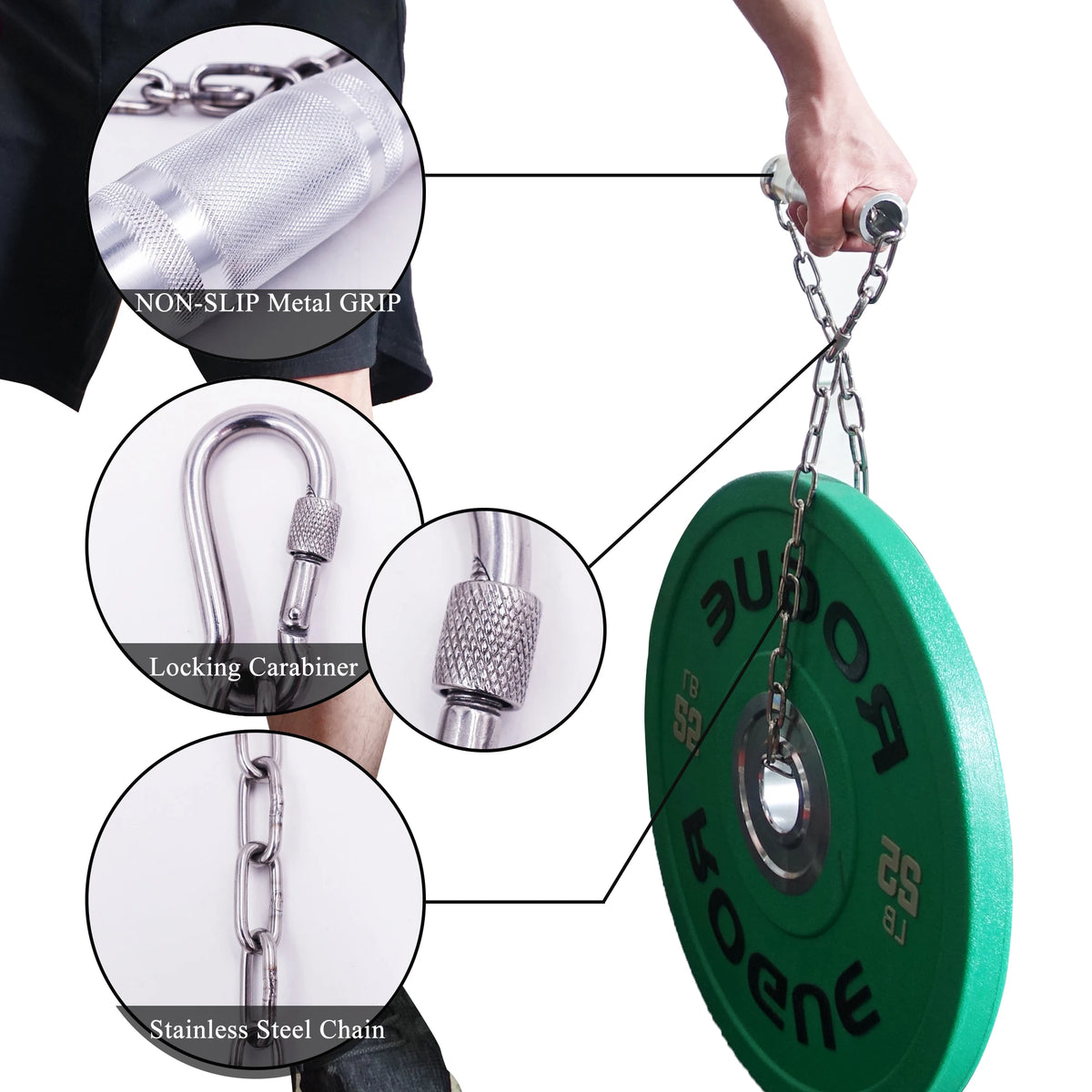 Weightlifting Gym Handles Fitness Farmer Walk Heavy Duty Dumbell Barbell Holder Grip Home Gym Workout Weights Deadlift Training
