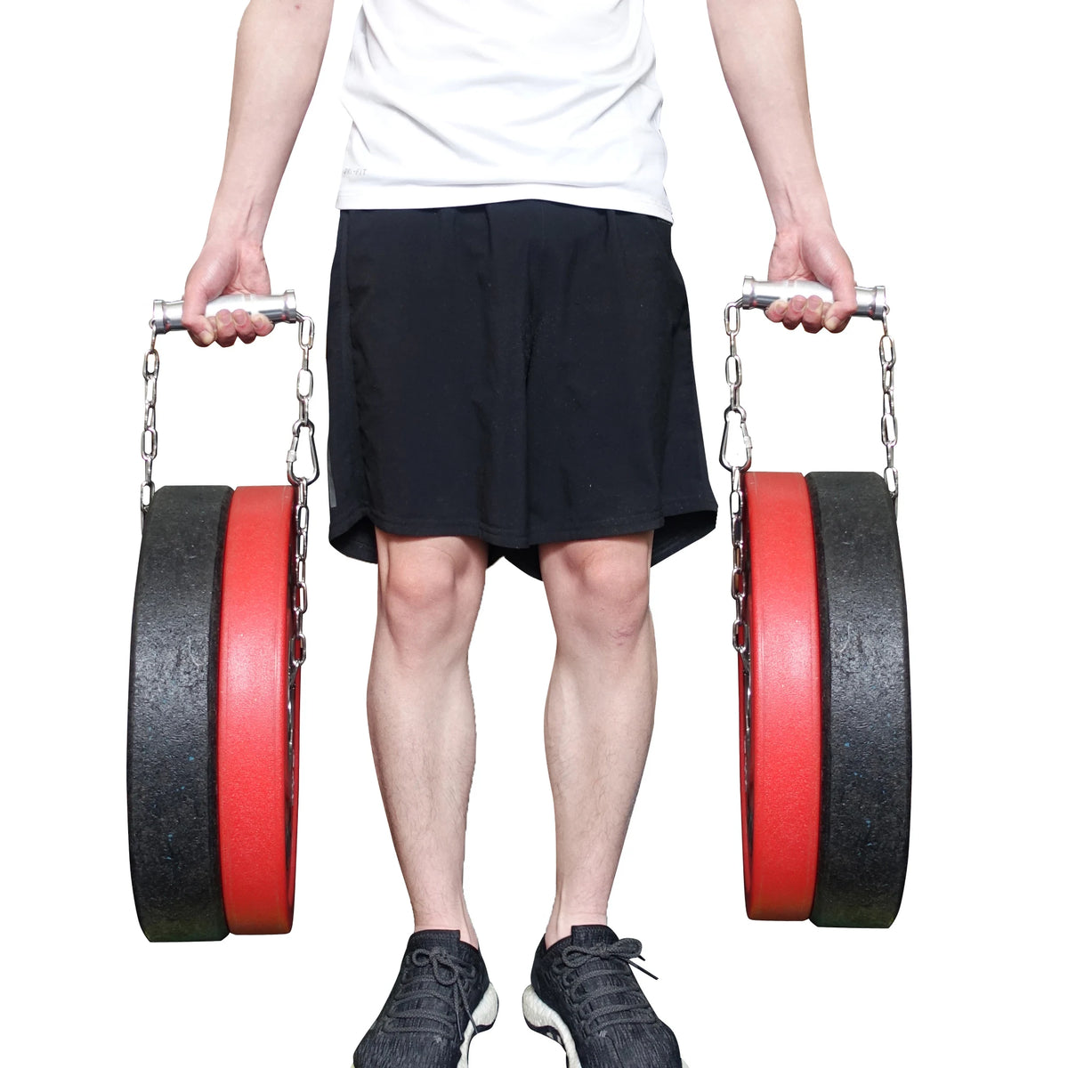 Weightlifting Gym Handles Fitness Farmer Walk Heavy Duty Dumbell Barbell Holder Grip Home Gym Workout Weights Deadlift Training