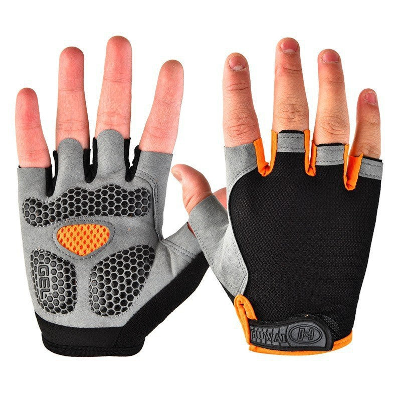 Sports Fitness Half-Finger Gloves for Men and Women, Exercise Wrist Guards, Non-Slip, Wear-Resistant, Dumbbell Weightlifting, Lightweight, Breathable Half-Finger Gloves