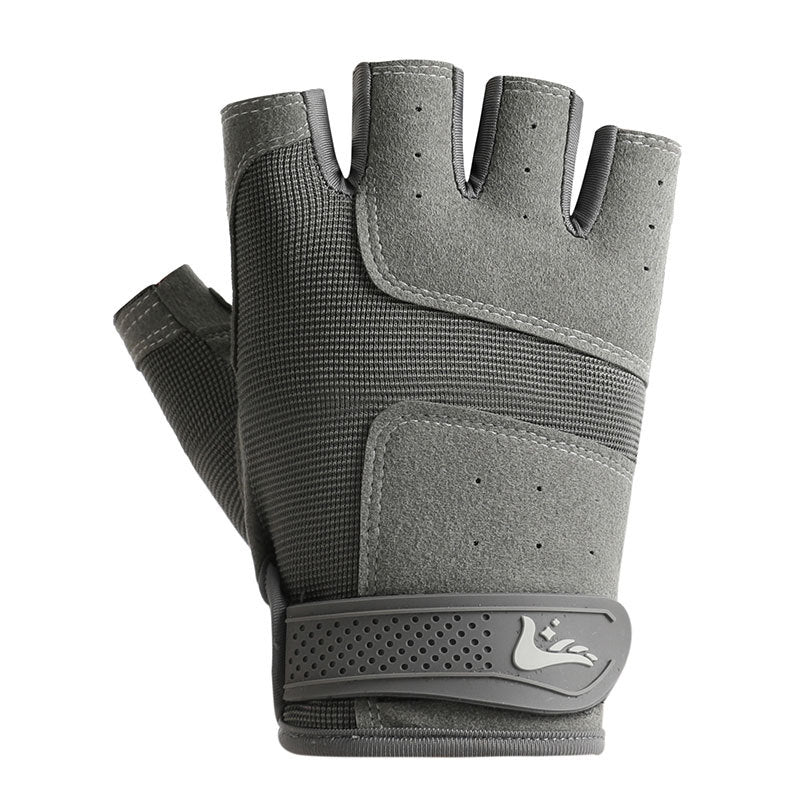 Fitness gloves men's outdoor rock climbing non-slip wear-resistant anti-cocoon half finger horizontal bar dumbbell training extended wristband breathable