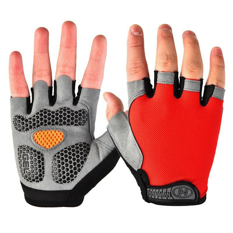 Sports Fitness Half-Finger Gloves for Men and Women, Exercise Wrist Guards, Non-Slip, Wear-Resistant, Dumbbell Weightlifting, Lightweight, Breathable Half-Finger Gloves