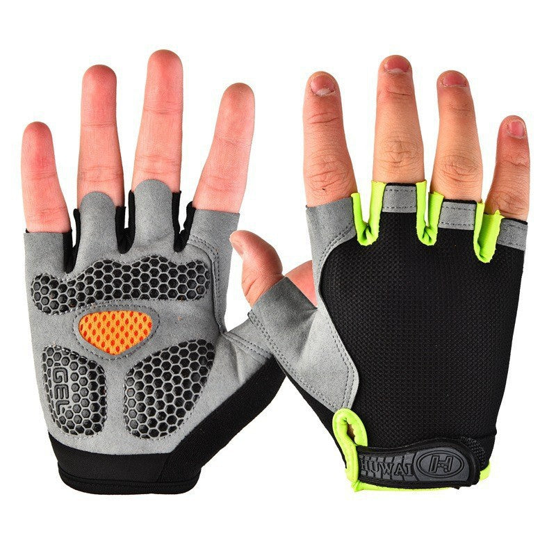 Sports Fitness Half-Finger Gloves for Men and Women, Exercise Wrist Guards, Non-Slip, Wear-Resistant, Dumbbell Weightlifting, Lightweight, Breathable Half-Finger Gloves