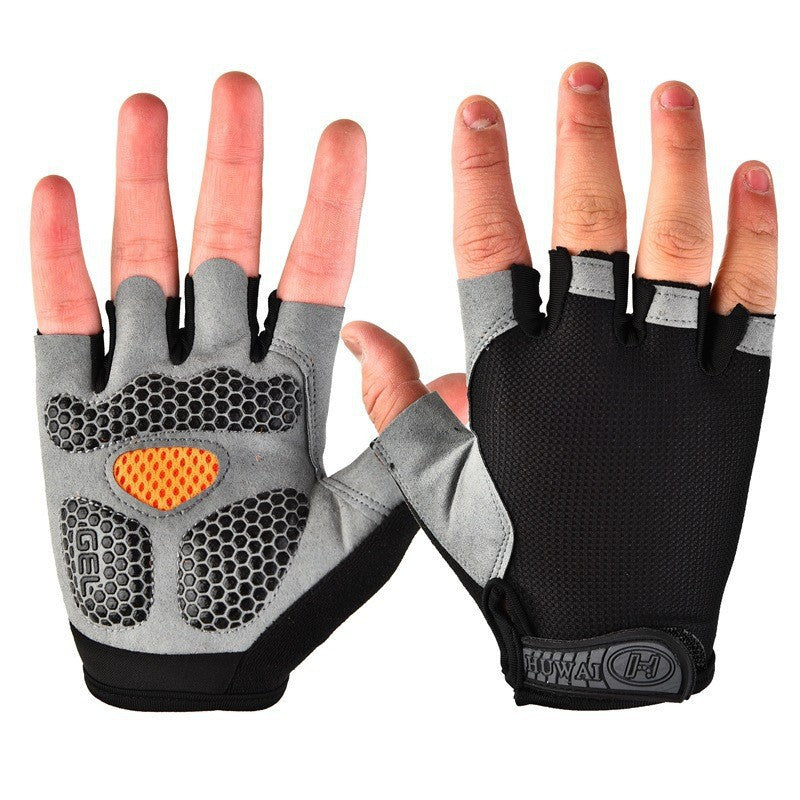 Sports Fitness Half-Finger Gloves for Men and Women, Exercise Wrist Guards, Non-Slip, Wear-Resistant, Dumbbell Weightlifting, Lightweight, Breathable Half-Finger Gloves