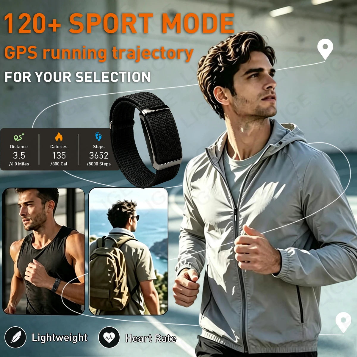 Fitness Tracker Bluetooth Connected Smart Bracelet Sport Wristband Health Sleep Monitoring Smart Watch For iOS Android Women Men