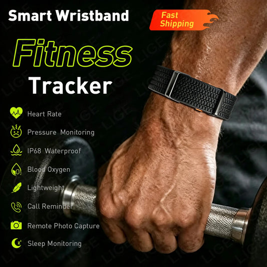 Fitness Tracker Bluetooth Connected Smart Bracelet Sport Wristband Health Sleep Monitoring Smart Watch For iOS Android Women Men