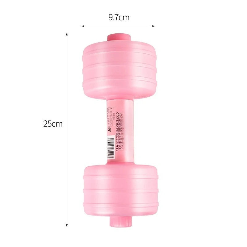 1PCS Water Filled Dumbbells, Portable and Adjustable Dumbbells Fitness Dumbbell for Training Muscle Strength,Pink Blue